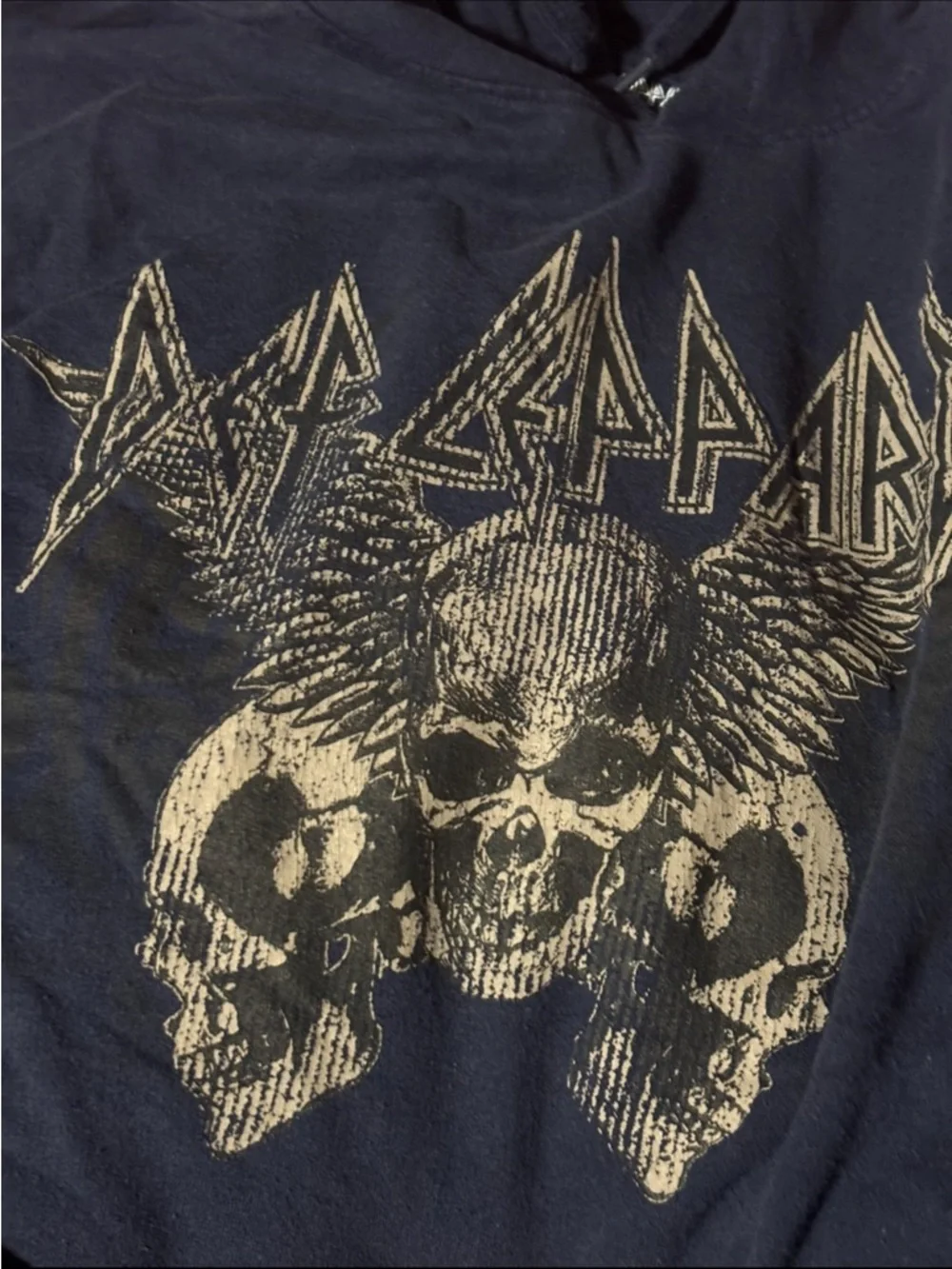 Navy Graphic Hoodie - Def Leppard large - Picture 8 of 9